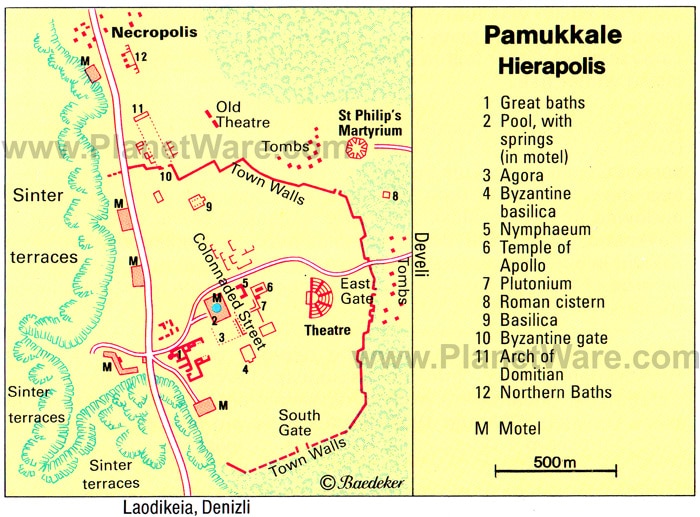 hierapolis pamukkale map