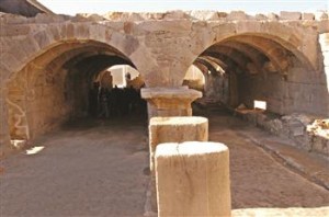 Covered market found in Tripolis ancient city in Denizli
